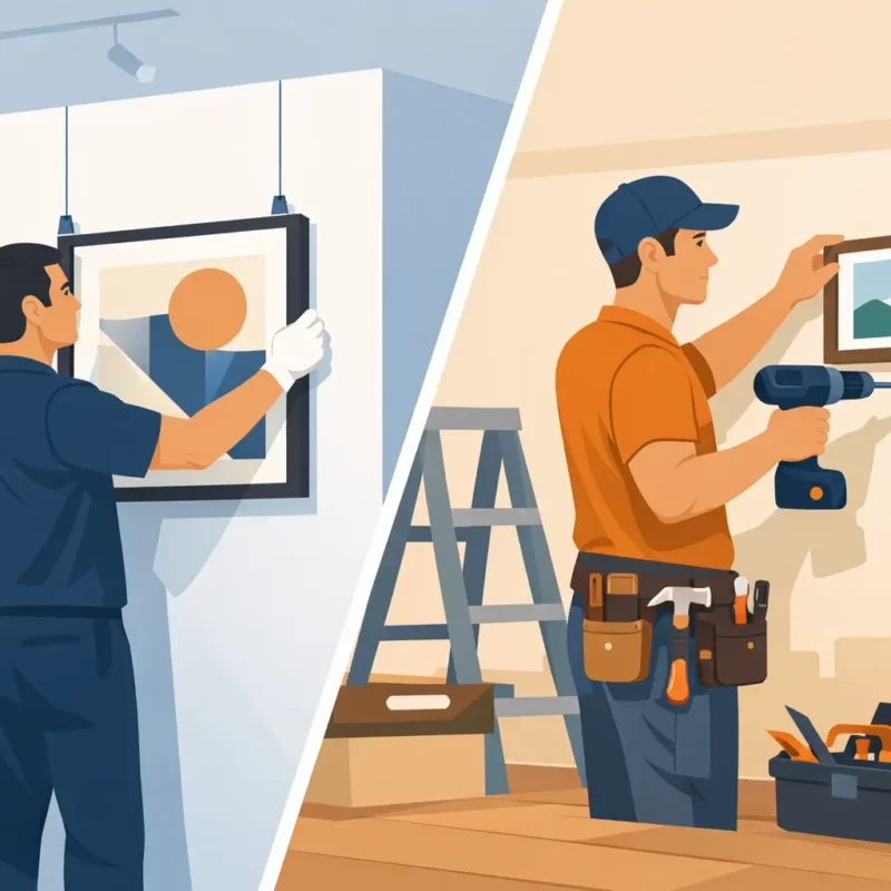 Gallery Installation vs Handyman