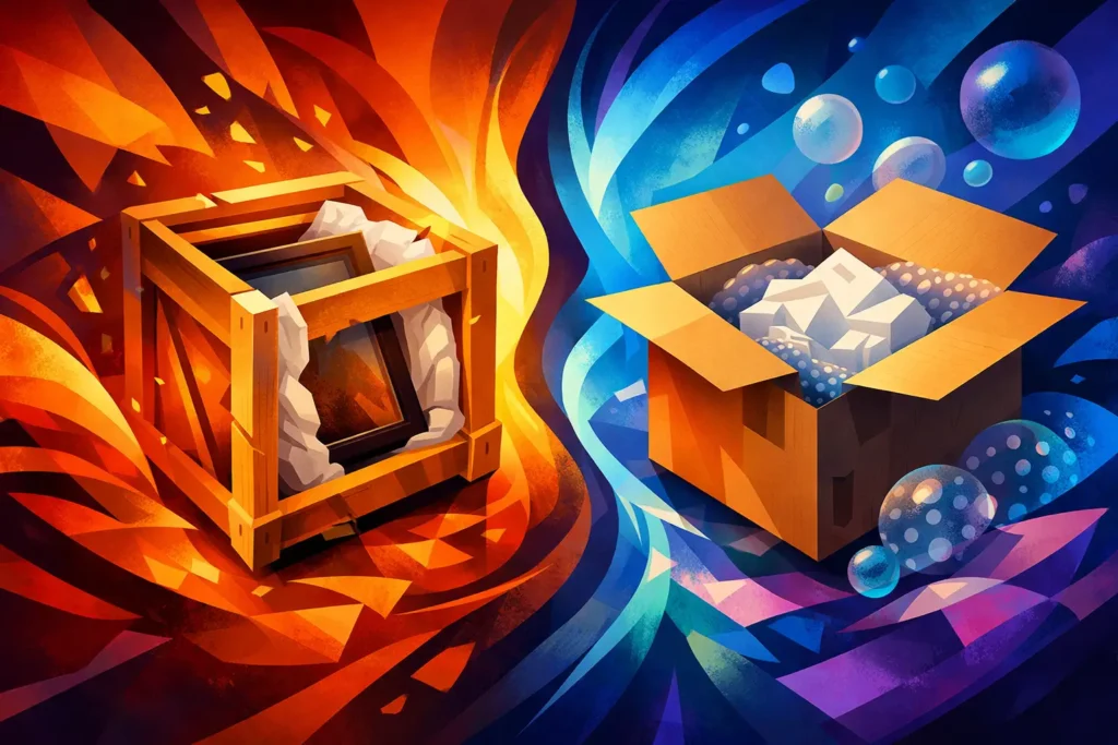 Museum Crating vs Standard Packaging
