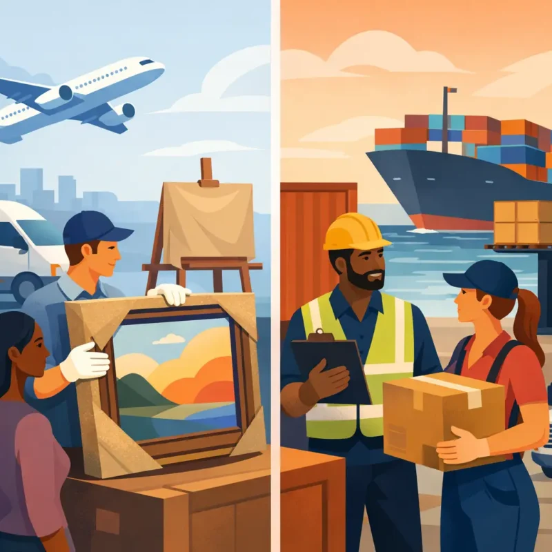 Fine Art Shipping vs Freight: What Changes?
